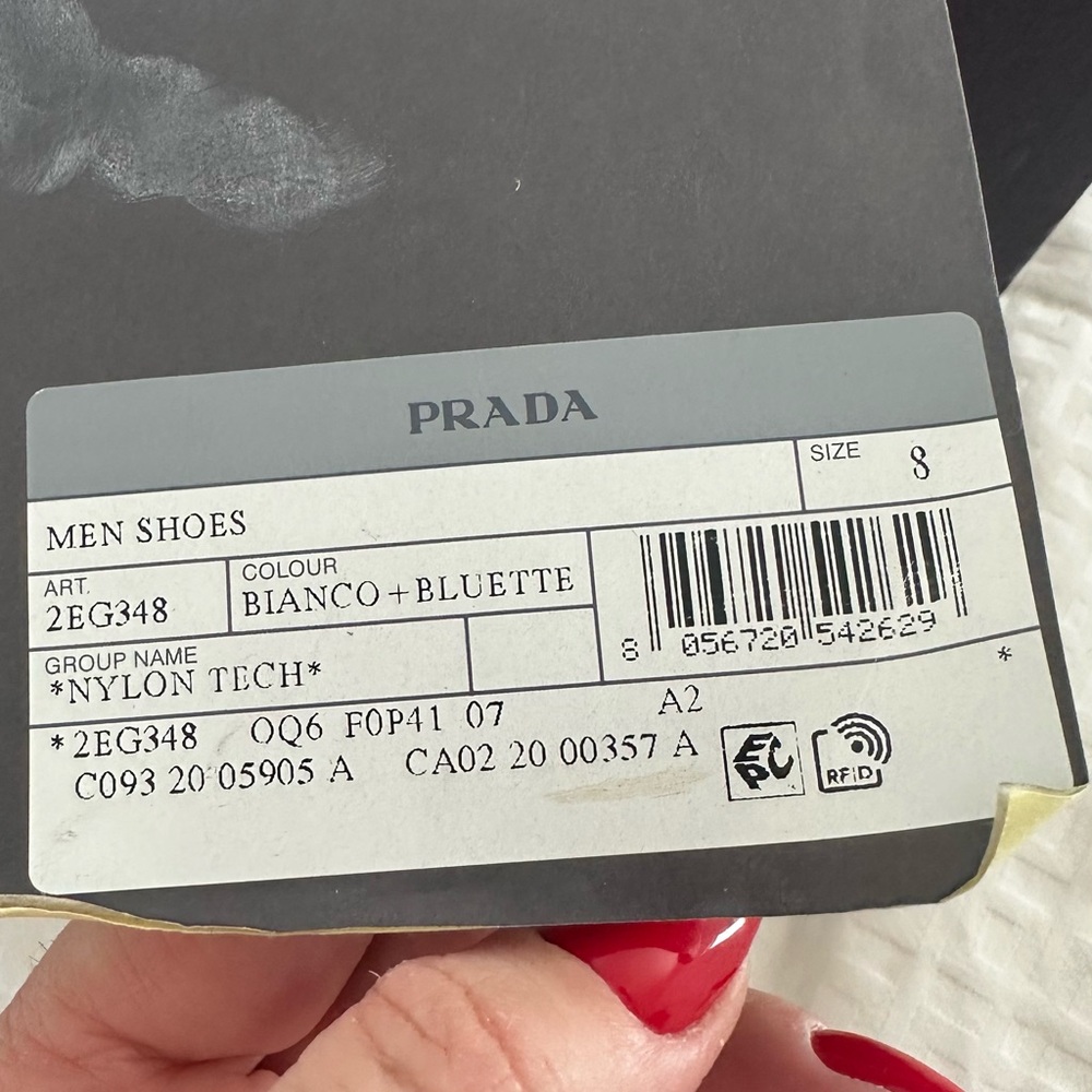 Prada Men's Black, White, and Gray Sneakers - Picture 8 of 15